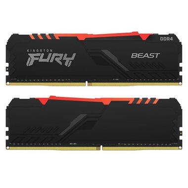 Модуль пам'яті DDR4 2x32GB/3200 Kingston Fury Beast RGB (KF432C16BB2AK2/64) фото №1