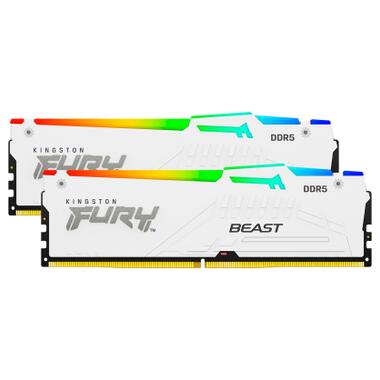 Модуль пам'яті для комп'ютера DDR5 32GB (2x16GB) 6000 MHz Beast White RGB Kingston Fury (ex.HyperX) (KF560C36BWEAK2-32) фото №4