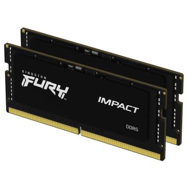Модуль пам'яті для ноутбука SoDIMM DDR5 32GB (2x16GB) 5600 MHz Impact Black Kingston Fury (ex.HyperX) (KF556S40IBK2-32) фото №2
