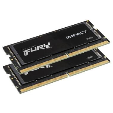 Модуль пам'яті для ноутбука SoDIMM DDR5 32GB (2x16GB) 5600 MHz Impact Black Kingston Fury (ex.HyperX) (KF556S40IBK2-32) фото №3