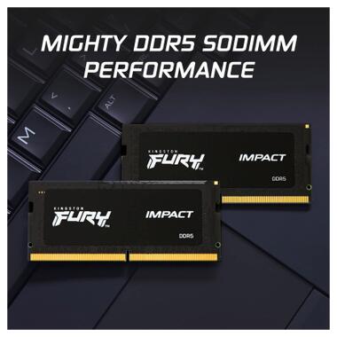 Модуль пам'яті для ноутбука SoDIMM DDR5 64GB (2x32GB) 5600 MHz FURY Impact Kingston Fury (ex.HyperX) (KF556S40IBK2-64) фото №5