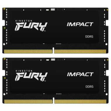 Модуль пам'яті для ноутбука SoDIMM DDR5 32GB (2x16GB) 6400 MHz Impact Kingston Fury (ex.HyperX) (KF564S38IBK2-32) фото №1