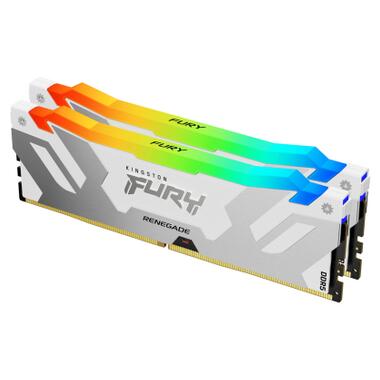 Модуль пам'яті для комп'ютера DDR5 64GB (2x32GB) 6000 MHz Renegade RGB White XMP Kingston Fury (ex.HyperX) (KF560C32RWAK2-64) фото №2