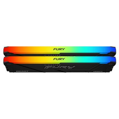 Модуль памяти для компьютера DDR4 32GB (2x16GB) 3200 MHz Beast RGB Black Kingston Fury (ex.HyperX) (KF432C16BB12AK2/32WP) фото №2