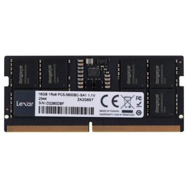 Модуль пам'яті для ноутбука SoDIMM DDR5 16GB 5600 MHz Lexar (LD5S16G56C46ST-BGS) фото №1