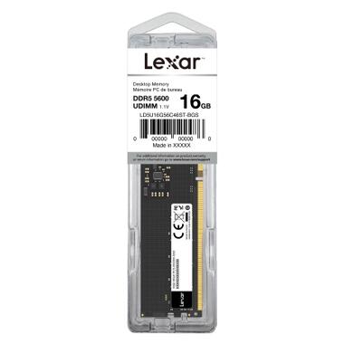 Модуль памяти для компьютера DDR5 16GB 5600 MHz Black Lexar (LD5U16G56C46ST-BGS) фото №5