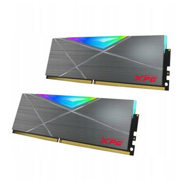 Модуль пам'яті для комп'ютера DDR4 16GB (2x8GB) 4133 MHz XPG SpectrixD50 RGB Tungsten Gray ADATA (AX4U41338G19J-DGM50X) фото №3