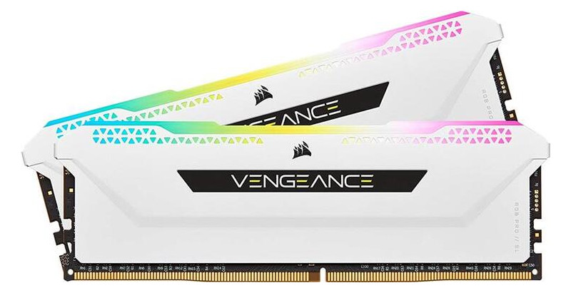 Модуль пам'яті DDR4 2x8GB/3600 Corsair Vengeance RGB Pro SL White (CMH16GX4M2D3600C18W) фото №1