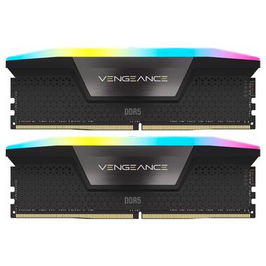 Модуль пам'яті DDR5 2x16GB/6400 Corsair Vengeance RGB Black (CMH32GX5M2B6400C36) фото №1