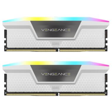 Модуль пам'яті DDR5 2x16GB/6400 Corsair Vengeance RGB White (CMH32GX5M2B6400C36W) фото №1
