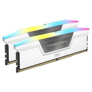 Модуль пам'яті DDR5 2x16GB/6400 Corsair Vengeance RGB White (CMH32GX5M2B6400C36W) фото №3