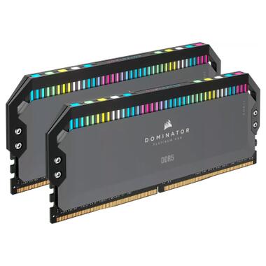 Модуль пам'яті для комп'ютера DDR5 32GB (2x16GB) 6000 MHz Dominator Platinum RGB Gray Corsair (CMT32GX5M2D6000Z36) фото №2