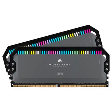 Модуль пам'яті для комп'ютера DDR5 32GB (2x16GB) 6000 MHz Dominator Platinum RGB Gray Corsair (CMT32GX5M2D6000Z36) фото №3