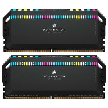 Модуль пам'яті для комп'ютера DDR5 32GB (2x16GB) 6400 MHz Dominator Platinum RGB Black Corsair (CMT32GX5M2B6400C32) фото №1