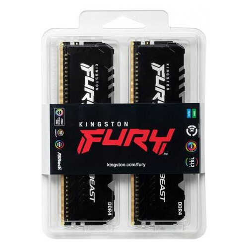 Модуль памяти DDR4 4x16GB/3600 Kingston Fury Beast Black (KF436C18BBAK4/64) фото №3