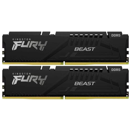 Модуль пам'яті Kingston DDR5 2x8GB/4800 Fury Beast Black (KF548C38BBK2-16) фото №1