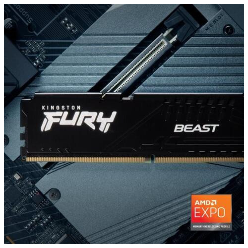 Модуль пам'яті DDR5 2х16GB/5200 Kingston Fury Beast Black (KF552C36BBEK2-32) фото №11