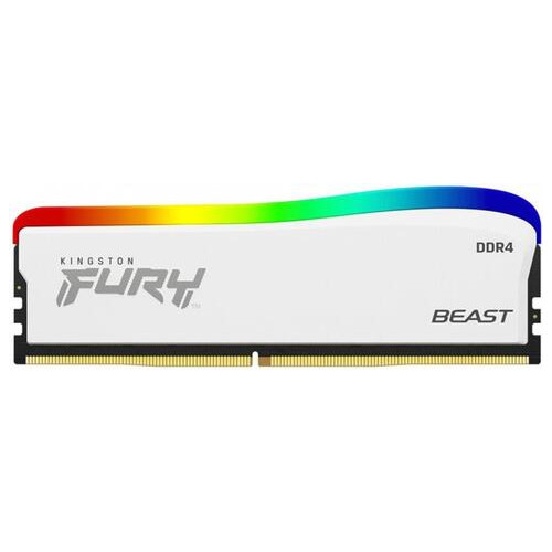 Память ПК Kingston DDR4 16GB 3600 FURY Beast White RGB SE (KF436C18BWA/16) фото №1