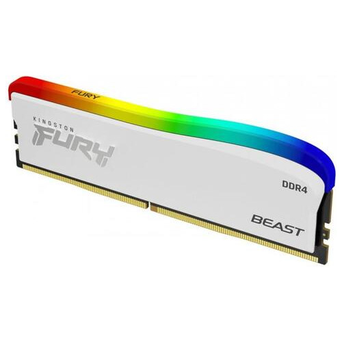 Память ПК Kingston DDR4 16GB 3600 FURY Beast White RGB SE (KF436C18BWA/16) фото №3