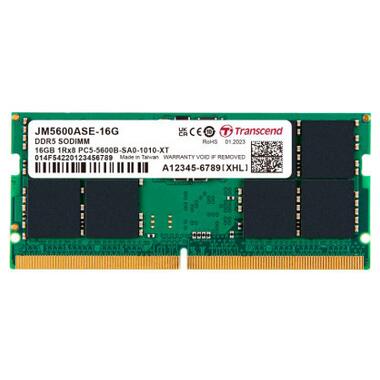 Модуль пам'яті для ноутбука SoDIMM DDR5 32GB 5600 MHz JetRam Transcend (JM5600ASE-32G) фото №1