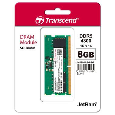 Модуль пам'яті для ноутбука SoDIMM DDR5 8GB 4800 MHz JetRam Transcend (JM4800ASG-8G) фото №2