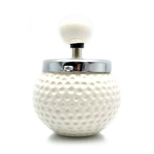 Пепельница Даршан с крышкой керамическая Мяч для гольфа 9320-6 14х9х9 см (23674) фото №1