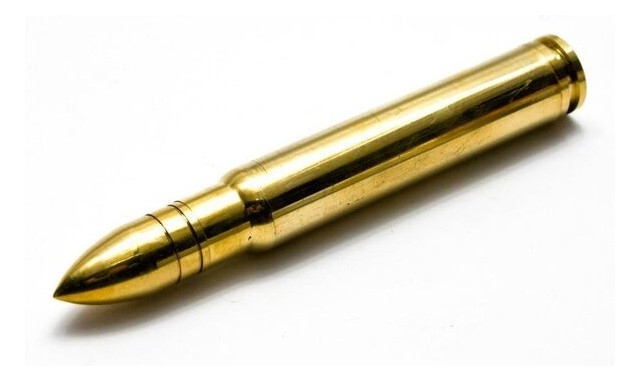 Трубка Даршан курительная бронзовая Пуля 13.5х1,6х1,16 см (21684) фото №1