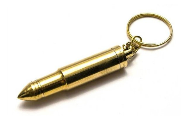 Трубка Даршан курительная бронзовая Пуля 7х1.5х1.5 см (26623) фото №2