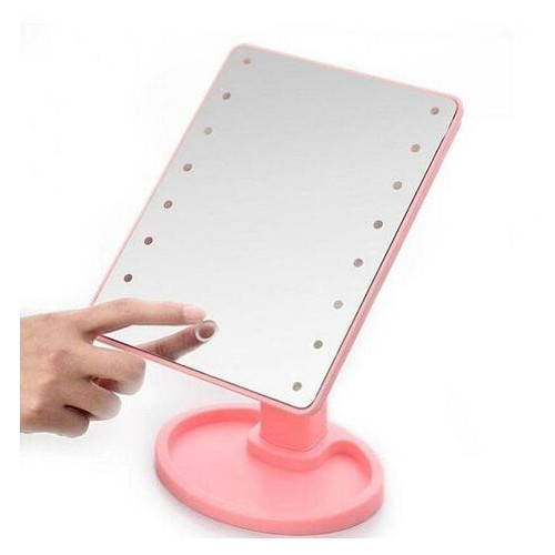 Зеркало для макияжа с подсветкой Pink фото №1