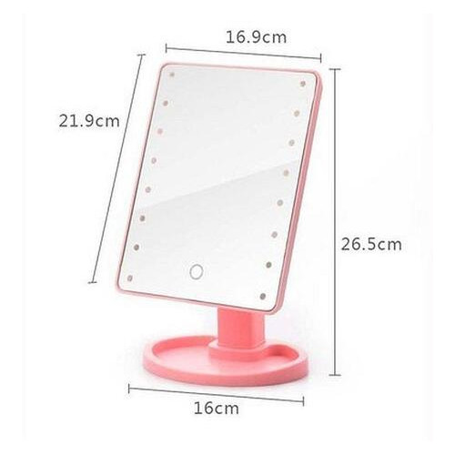 Зеркало для макияжа с подсветкой Pink фото №2