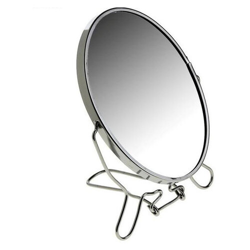 Двостороннє косметичне дзеркало для макіяжу на підставці Two-Side Mirror 19 см (418-8) фото №1