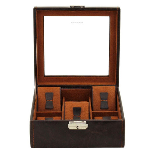 Скринька для зберігання годинника Friedrich Lederwaren Bond коричнева, 6 шт фото №3