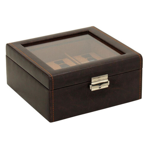 Скринька для зберігання годинника Friedrich Lederwaren Bond коричнева, 6 шт фото №4
