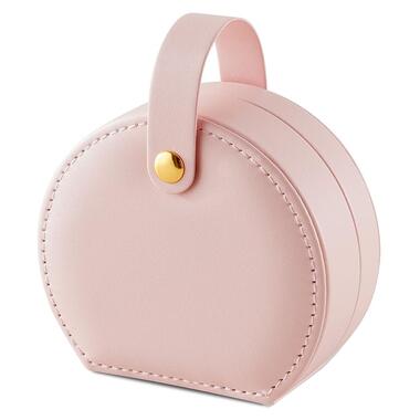 Органайзер сумочка Casegrace SP-01278 для прикрас та ювелірних виробів з ручкою 10*9*4,5 см Pink фото №2