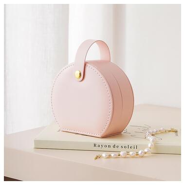 Органайзер сумочка Casegrace SP-01278 для прикрас та ювелірних виробів з ручкою 10*9*4,5 см Pink фото №4