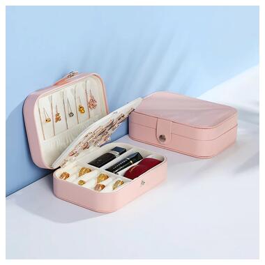 Скринька Casegrace SP-01161 для прикрас та ювелірних виробів портативна 16*11*5 см Pink фото №3