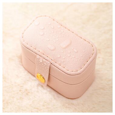 Скринька Casegrace SP-01244 для кілець та ювелірних виробів портативна компактна 6,6*4*4,7 см Pink фото №5