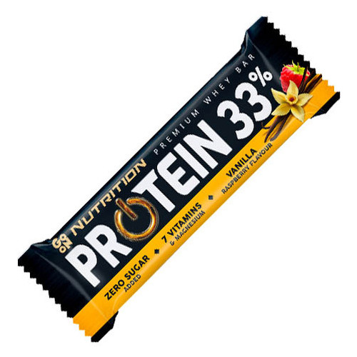 Батончик GoOn Nutrition Protein 33 50 гр ваніль-малина фото №1
