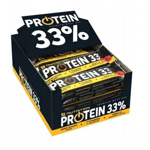 Батончики Go On Nutrition Protein 33 25*50 грамм ваниль-малина фото №1