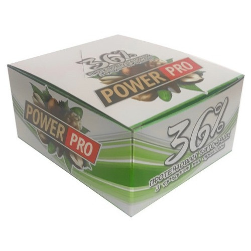 Батончик Power Pro 36 Protein Bar з горіхами 20*60 грам фісташка фото №1