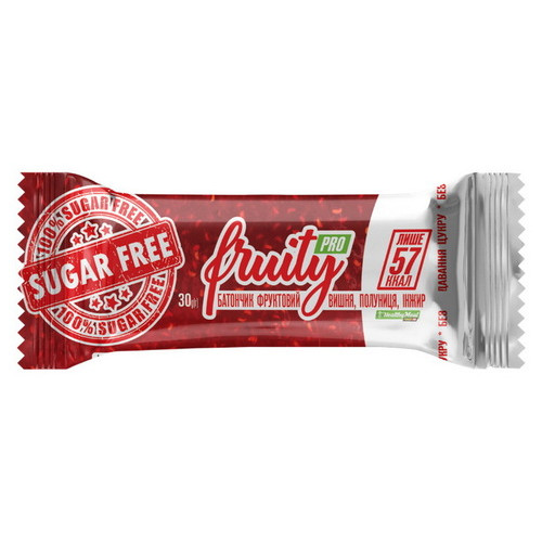 Батончик Power Pro Fruity Pro sugar free 30 g вишня полуниця інжир фото №1