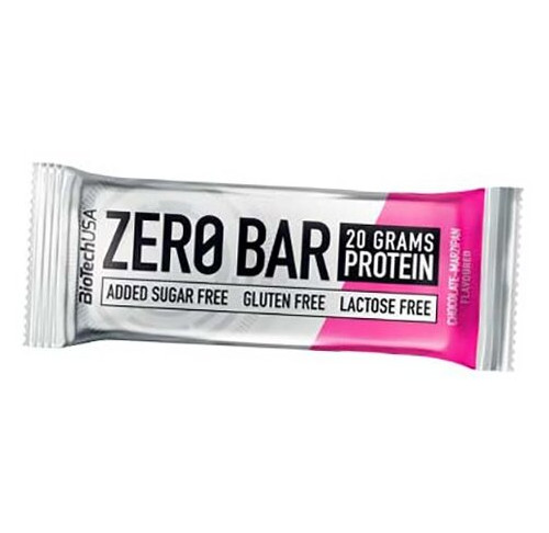 Батончик Bio Tech Zero bar 50 грам - шоколад-марципан фото №1