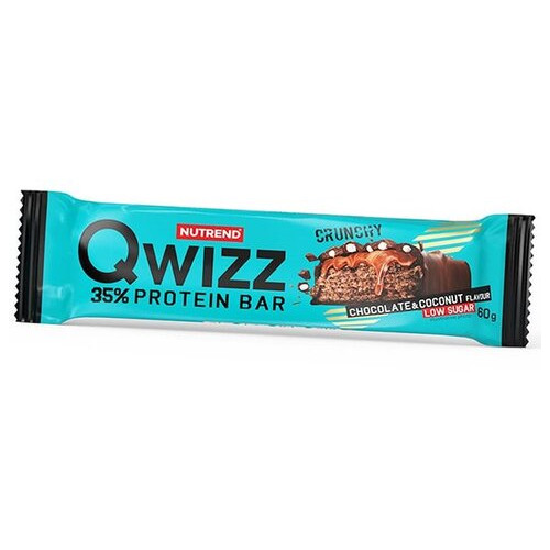 Білковий батончик Nutrend Qwizz Protein Bar 60г Шоколад з кокосом (14119021) фото №1