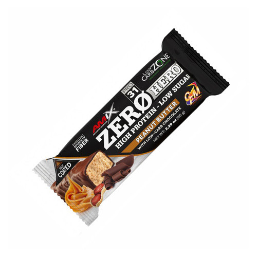 Батончик Amix Nutrition Zero Hero 65 грам арахісова паста фото №1