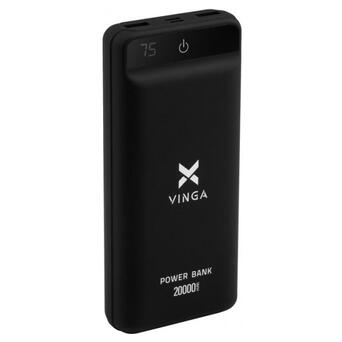 Батарея універсальна Vinga 20000 mAh black (VPB2QLSBK) фото №1