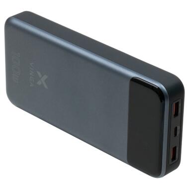 Батарея універсальна Vinga 30000 mAh 100W Display VA Grey (Li-Ion) (VPBB30100) фото №6