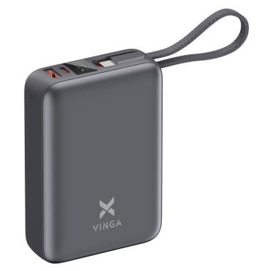 Батарея универсальная Vinga 20000 mAh 45W Display Cable (VPBB2045C) фото №1