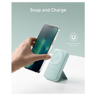 УМБ Anker 622 Magnetic Wireless Portable Charger 5000mAh Buds Green (A1614) фото №2