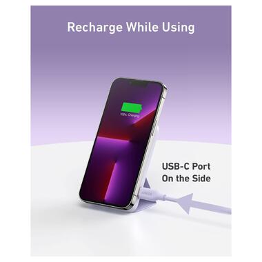 УМБ Anker 622 Magnetic Wireless Portable Charger 5000mAh Lilac Purple (A1614) фото №6