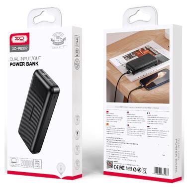 Универсальная мобильная батарея XO PB302 20000mAh Black фото №2